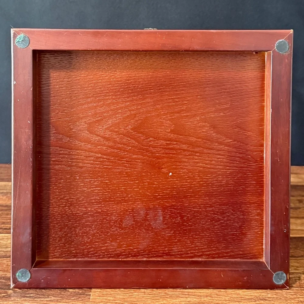Red Cherry Wood & Brass 3 Bottle Wine Rack